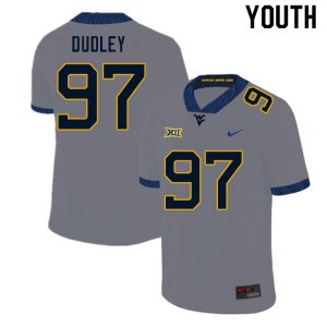 Youth West Virginia Mountaineers NCAA #97 Brayden Dudley Gray Authentic Nike Stitched College Football Jersey ZZ15H16QU